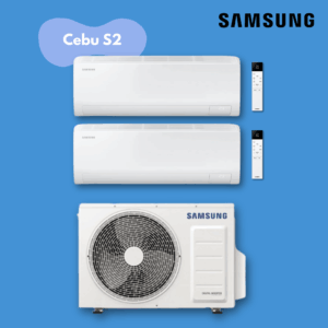 Samsung CEBU 2.5 + 2.5 kW (9.000 + 9.000 BTU) – KIT Dual Split Inverter R32