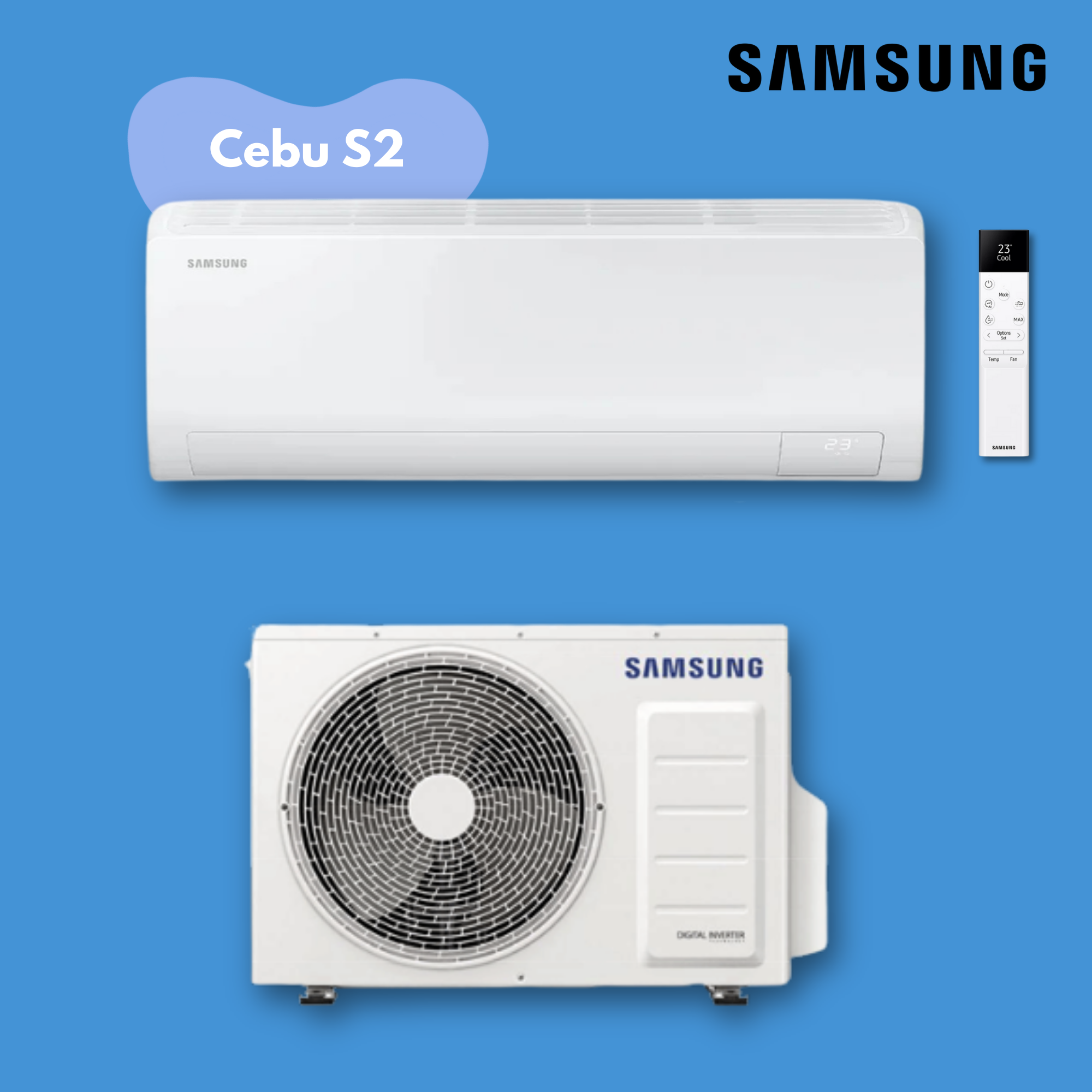 Samsung CEBU 2.0 kW 7000 BTU – KIT Monosplit Inverter R32