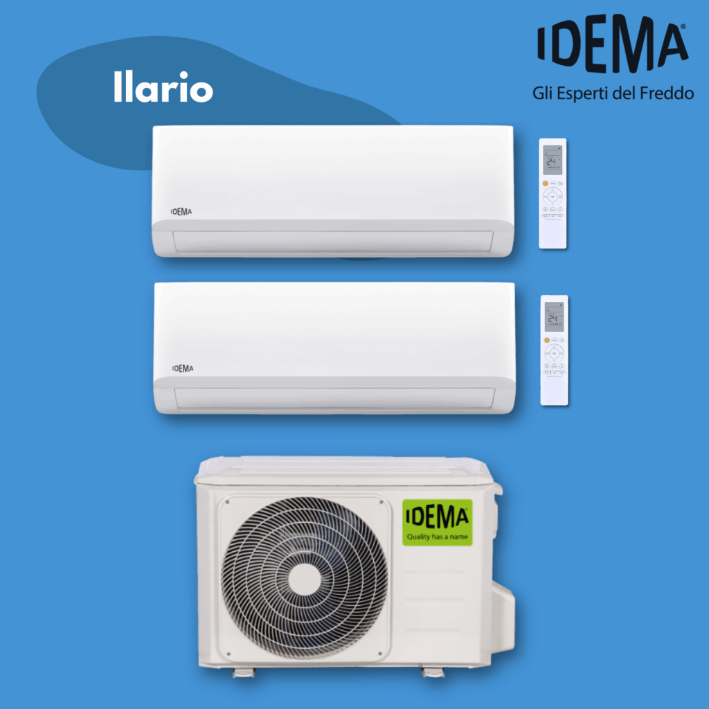 Idema ILARIO 2.5 + 2.5 kW (9.000 + 9.000 BTU) – KIT Dual Split Inverter R32