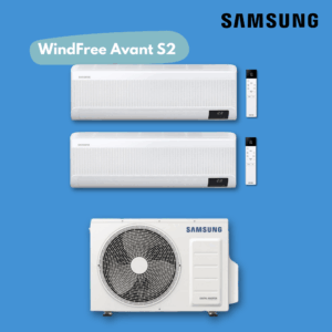 Samsung WINDFREE AVANT S2 2.5 + 2.5 kW (9.000 + 9.000 BTU) – KIT Dual Split Inverter R32